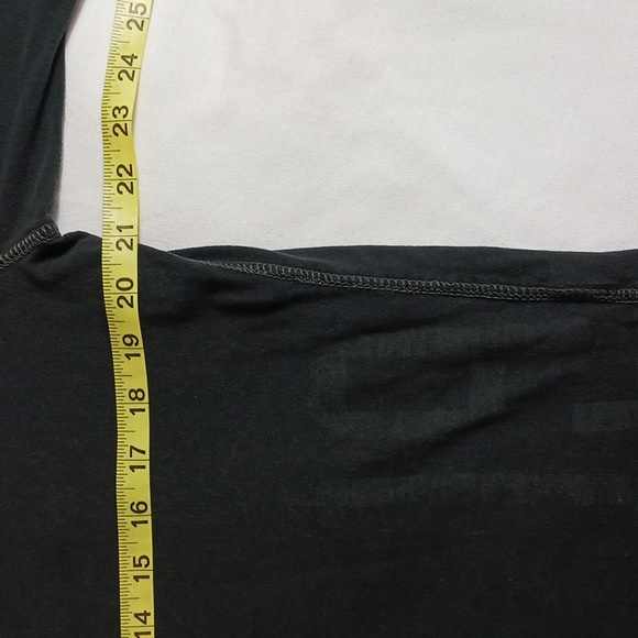 Aeropostale Faded Black Henley Long Sleeve Shirt Y2K Grunge Punk Size L - Picture 4 of 8